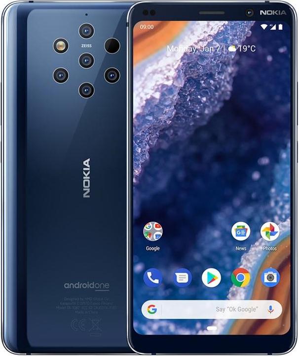 Nokia 9 Vista pura (128 GB, Midnight Blue, 5.99", Doppia SIM, 12 Mpx, 4G)