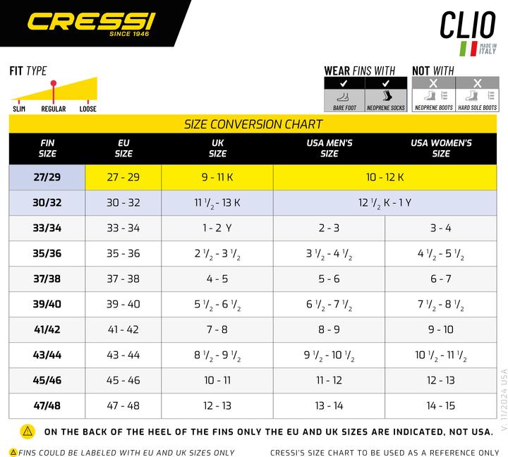 Nährwerte und Zutaten Cressi Clio (33 - 34)