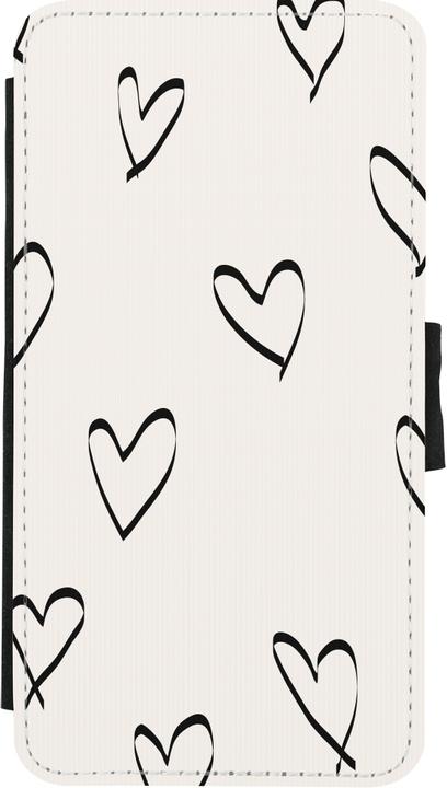 Immagine prodotto PhoneLook Coque Portafoglio noir San Valentino 2023 cuori minimalisti (Apple iPhone X, Apple iPhone XS)