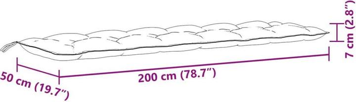 Image du produit VidaXL Coussins de banc de jardin 2 pcs. tissu (200 x 50 x 7 cm)