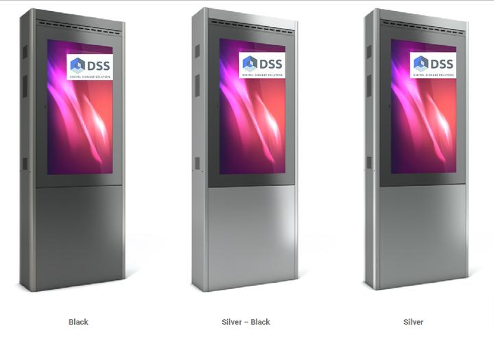 Actual product image DSS Outdoor stele Portrait 46", aluminium, black