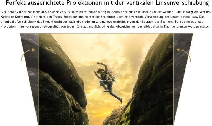 Produktbild BenQ W2700 (4K, 2000 lm, 1.13 - 1.47:1)