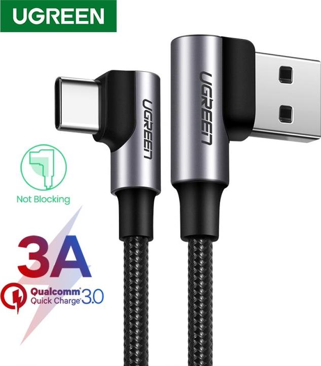 Actual product image Ugreen Right Angle USB C Quick Charging Cable (0.50 m, USB 2.0)
