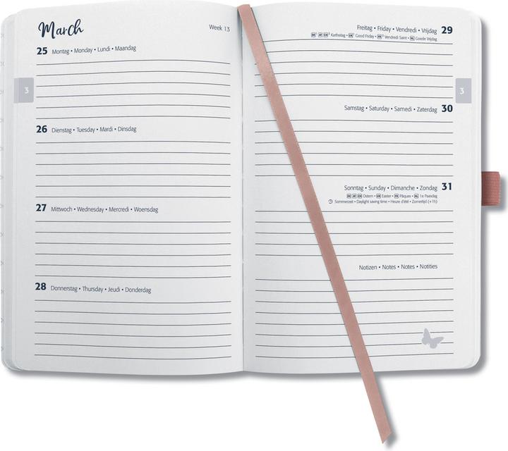 Produktbild Jolie Agenda Rosy Meringue 2025 J5351 1W/2S rosé ML A5 (A5, Deutsch)