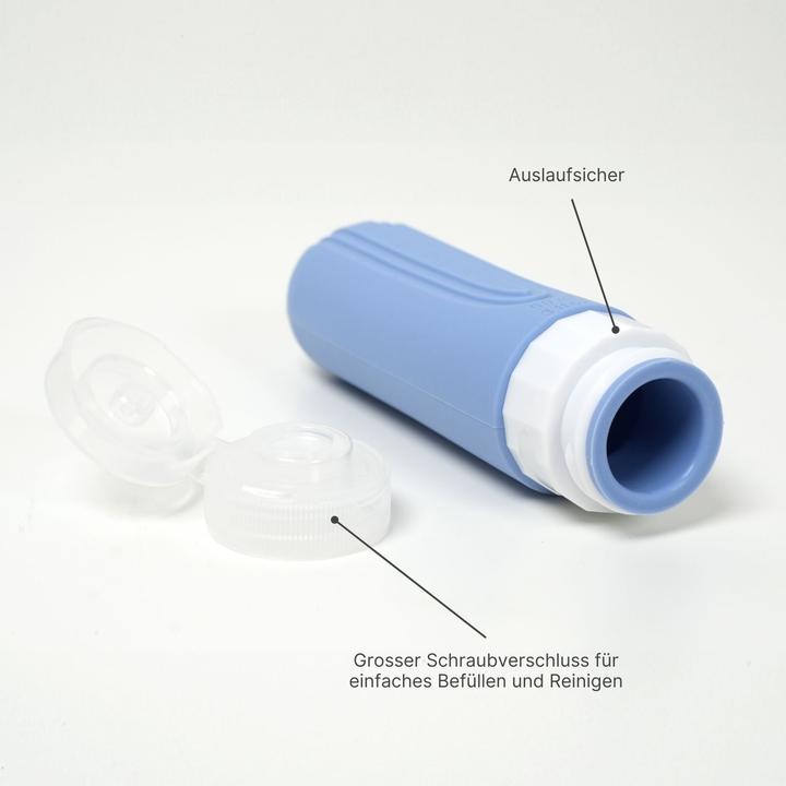 Produktbild Hermex Reiseflaschen 4er Set (Necessaire, Flüssigkeitsbeutel, Hygieneprodukt)