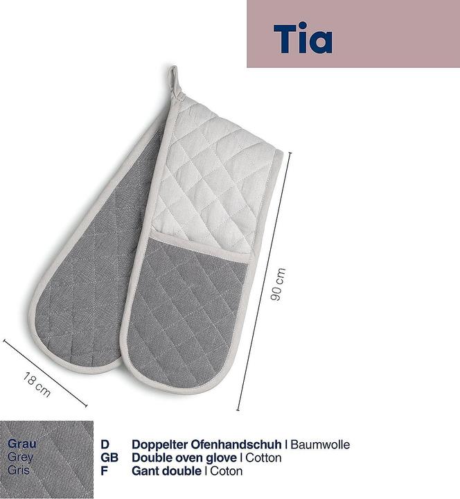 Actual product image Kela Double Oven glove Tia graphit
