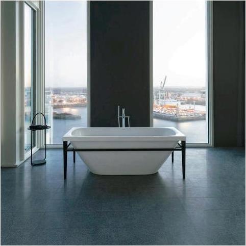 Produktbild Duravit Freistehwanne XVIU 180x80 Metallgestell schwarz matt weiss (241 l, 180 cm, 80 cm)