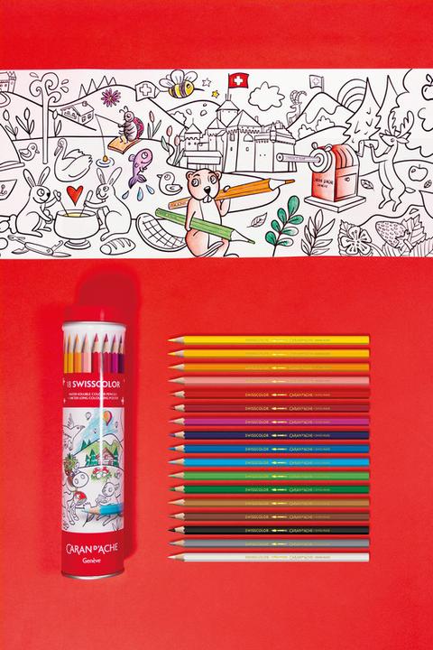 Actual product image Caran d'Ache Swisscolor Metalldose Farbstifte (Multicoloured, 18 x)