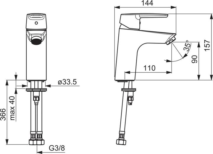 Actual product image Oras WASHBASIN FAUCET XL 3911F SAGA