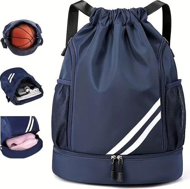 Dema Wasserdichte Sporttasche Turnbeutel mit Kordelzug Blau (20 l)