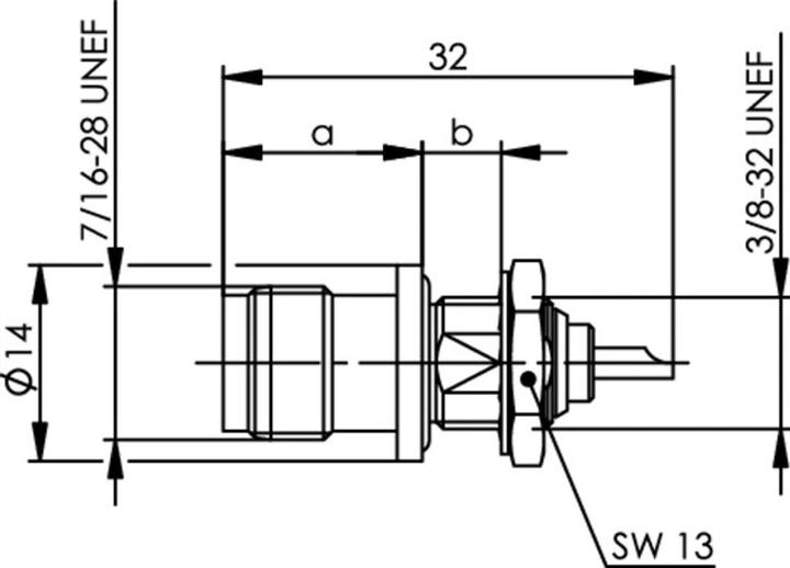 Immagine prodotto Telegärtner Presa TNC da incasso 50 Ohm, con anello di tenuta, sigillata longitudinalmente, Z02 (50 dB, Presa d'antenna)