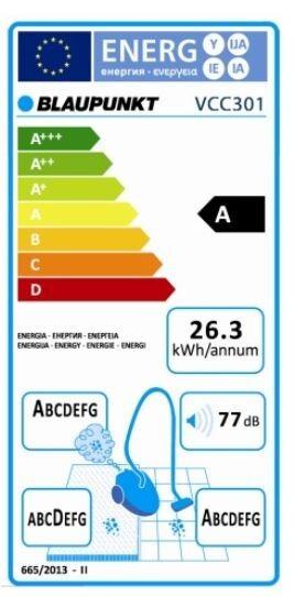 Energie-Label Blaupunkt VCC301