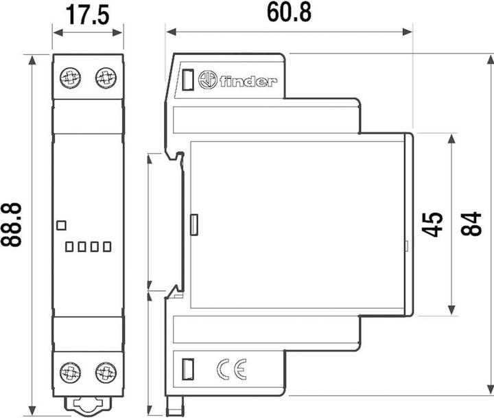 Image du produit Finder Electronic step relay 16A 1 NO, 230vac