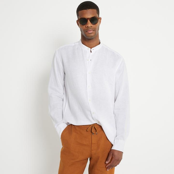 Produktbild La Redoute Collections Gerades Leinenhemd Signature mit Stehkragen (L)