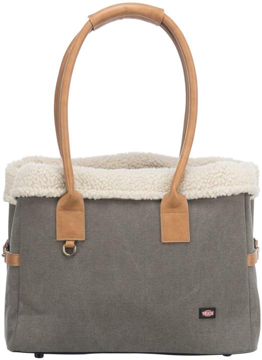 Image du produit Trixie Sac de transport pour animaux Rachel, 25 × 30 × 40 cm, gris/marron clair (Chien, Lavable)