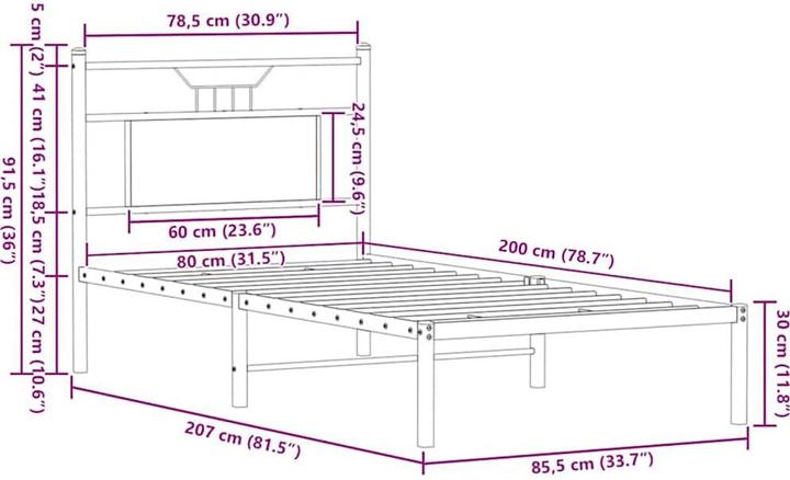 Produktbild VidaXL Polana (80 x 200 cm)