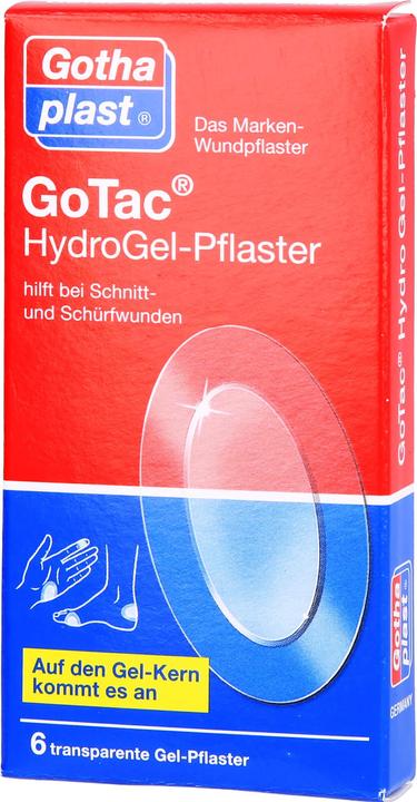 Actual product image Gothaplast GoTac Hydro transparent gel plasters oval 7.4 cm x 4.5 cm, 6 pcs. plasters (6 x)