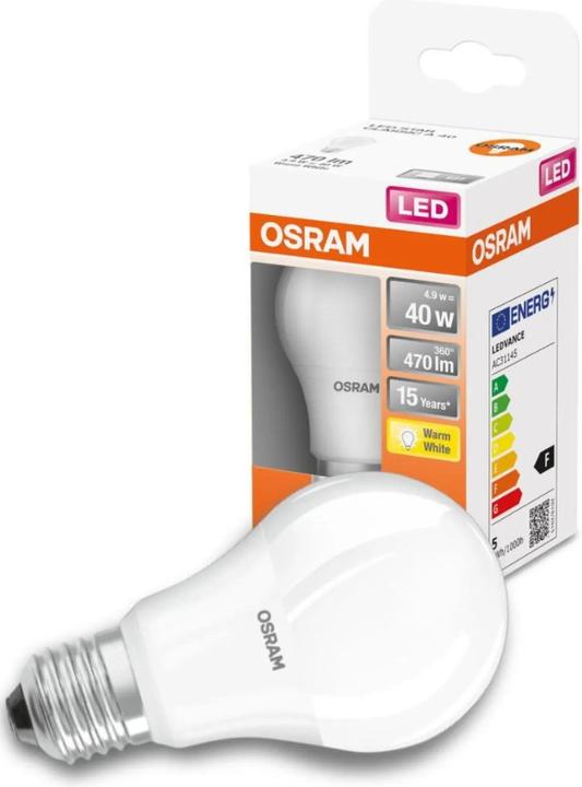 Actual product image Osram Star Classic P (E27, 5.50 W, 470 lm, 1 x, F)