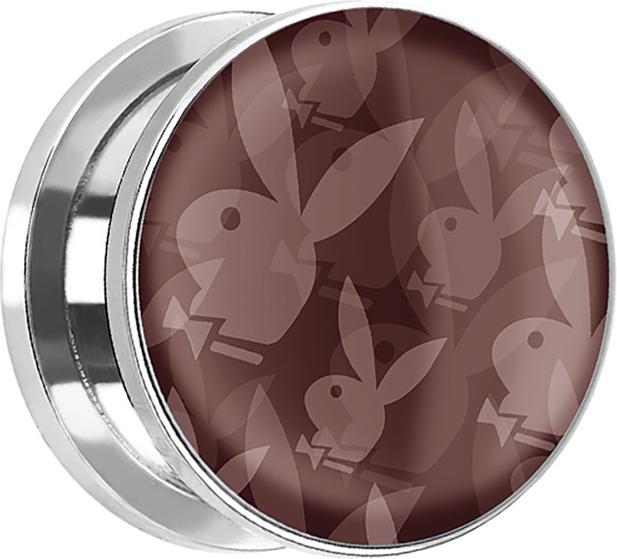 Immagine prodotto Star Piercing Plug di carne in argento Playboy Bunny (senza ottone, Acciaio chirurgico 316L)