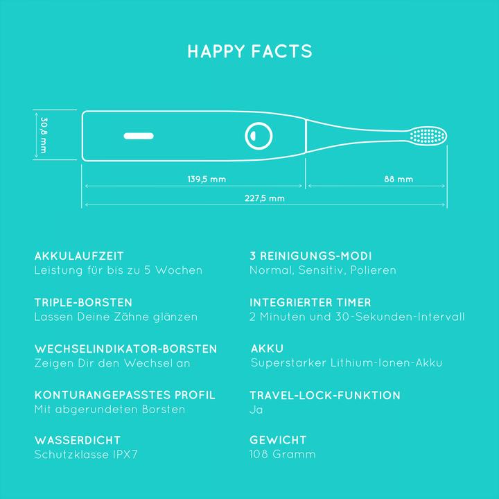 Produktbild happybrush StarterKit Schall Vibe 3 (Schallzahnbürste)