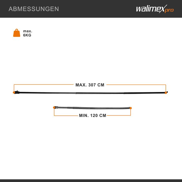 Immagine prodotto Walimex Asta di sfondo del telescopio (3 cm, 307 cm)