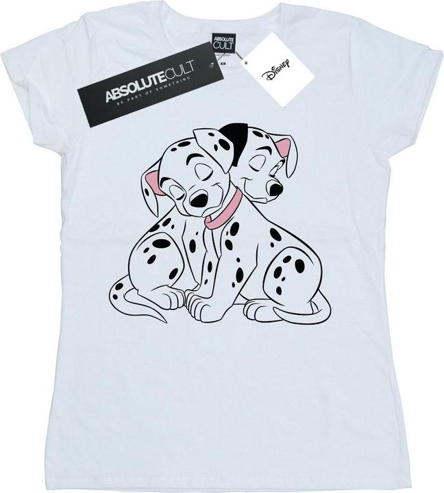 Actual product image Disney Womens/Ladies 101 Dalmatians Puppy Love Cotton T-Shirt (XXL)