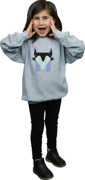 Actual product image Disney Girls Alphabet M Is For Maleficent Sweatshirt (140, 146)