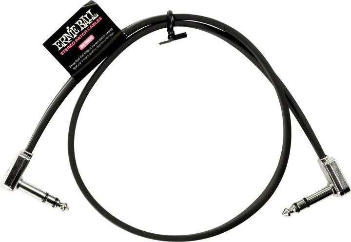 Ernie Ball Patch cable 6410 Flat Ribbon - 0.61 m, black (0.61 m)
