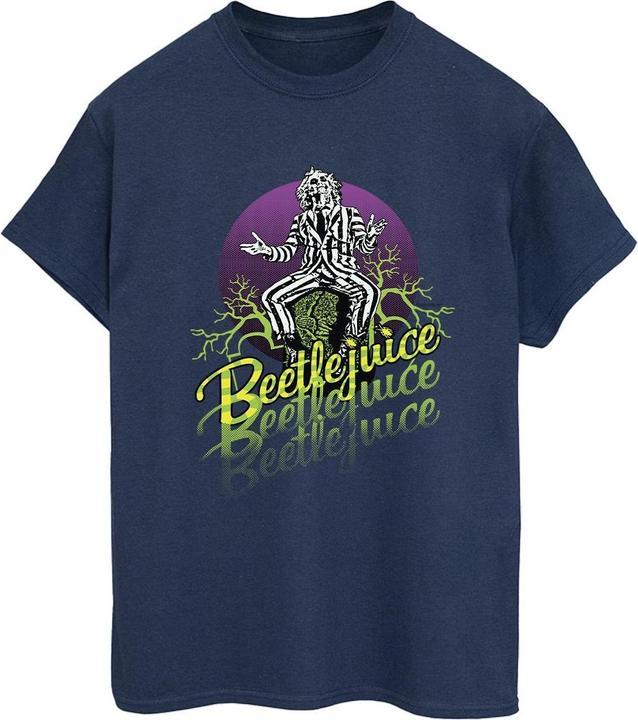 Beetlejuice Lila Kreis Baumwolle Boyfriend TShirt
