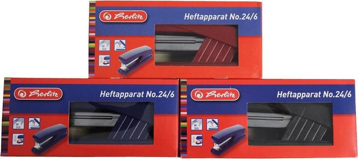 Image du produit Herlitz 8757007 Agrafeuse Clinch standard Couleurs mélangées (15 feuilles)