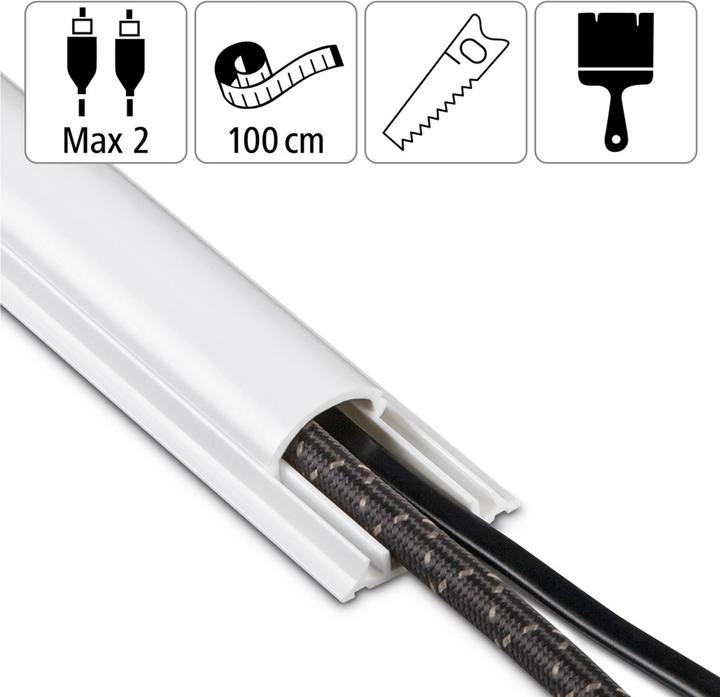 Produktbild Hama PVC-Kabelkanal, halbrund (Kabelkanal, 100 cm)