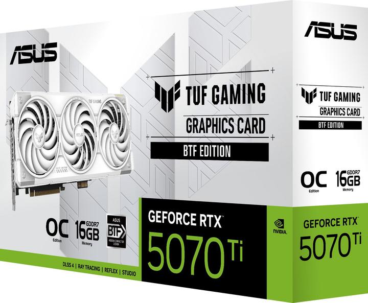 Produktbild ASUS TUF Gaming GeForce RTX 5070 Ti OC 16GB GDDR7 BTF White (16 GB)