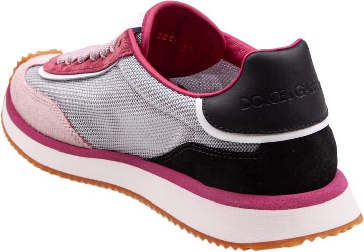 Actual product image Dolce & Gabbana dragon sneakers in mixed materials in grey and fuchsia (42)
