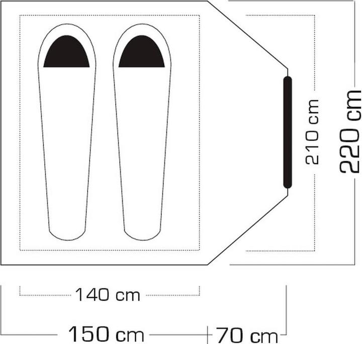 Image du produit Trevolution Vento 2 (Tente igloo, 2.60 kg, 2 personnes)