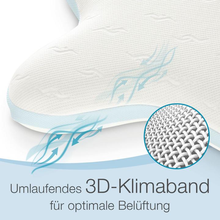 Image du produit Bestschlaf Visko-Schmetterlings-Kissen (52 x 62 cm)