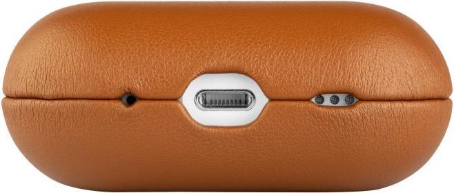 Actual product image Fixed PodsLeather for Apple Airpods 3, brown (Headphone bag)