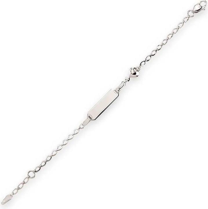 JGZ ID-Bracelet Herz mit Gravur (14 cm, 18 Karat Gelbgold 750)