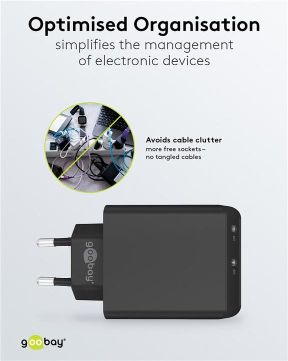 Produktbild Goobay Dual USB-C Schnellladegerät (36 W)