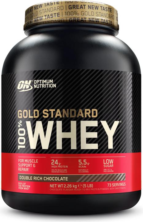 Optimum Nutrition 100% Whey Gold Standard (Double Rich Chocolate, 1 pcs., 2273 g)
