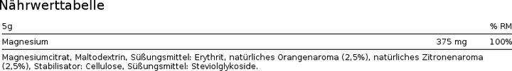 Valori nutrizionali e ingredienti Nature's Finest Bevanda al magnesio (1 Pezzo/i, Polvere)