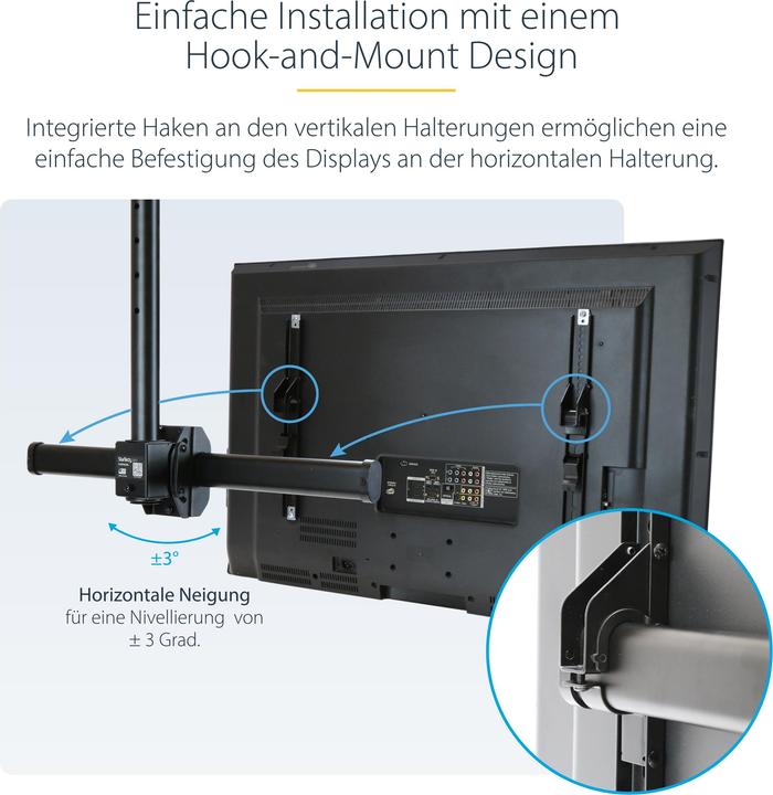 Produktbild StarTech Flat-Screen TV Ceiling Mount (Decke, 75", 50 kg)