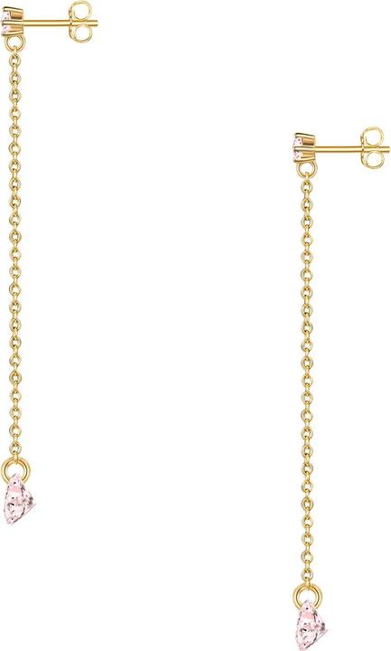 Produktbild Glanzstücke München Damen Herz Sterling Silber Rosenquarz Gelbgold - 32382 (Sterling Silber)