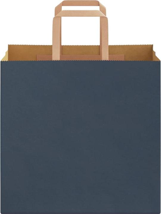 Immagine prodotto VidaXL Sacchetti di carta kraft 250 pezzi con manico Blu 26x17x25 cm Sacchetto di carta (Borsa da regalo, 250 x)