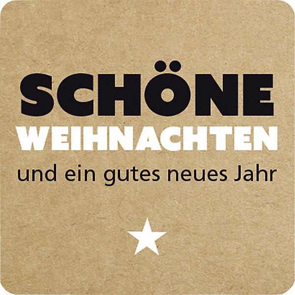 Image du produit kaiserkraft Étiquette pour cadeau, Schöne Weihnachten, étoile, beige, lot de 500, L x l 35 x