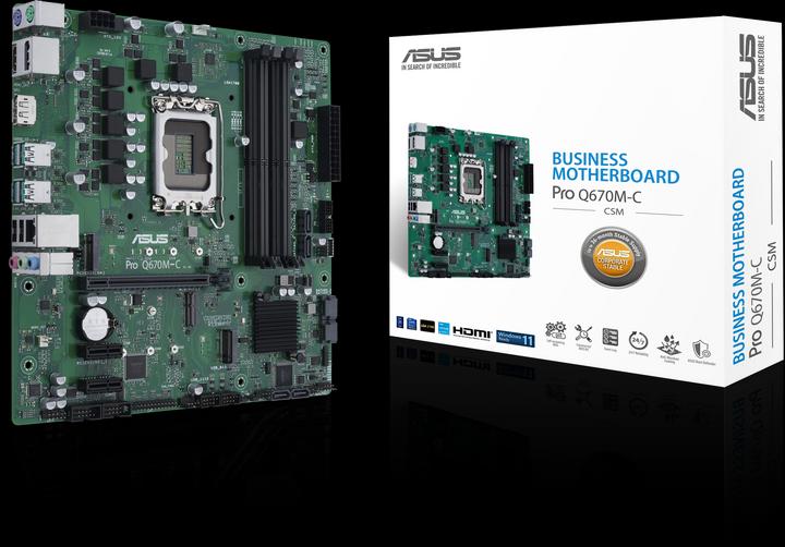 Actual product image ASUS MB PRO Q670M-C-CSM Intel,1700,DDR5,mATX (LGA 1700, Intel Q670, mATX)