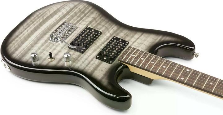 Produktbild Max E-Gitarre GigKit Quilted Style Schwarz (E-Gitarre, Holz)