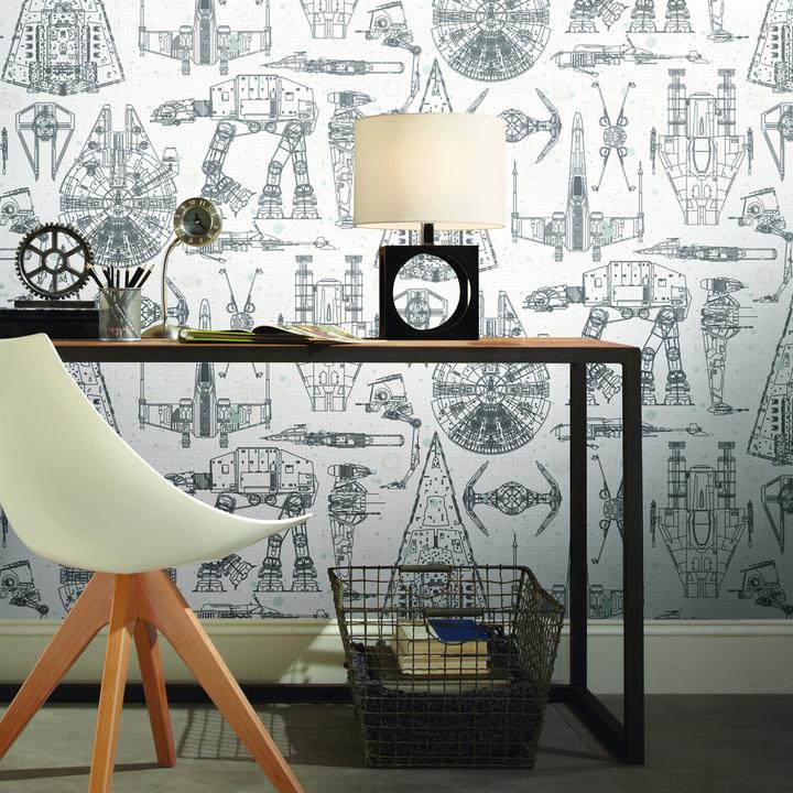 Image du produit Roommates Papier Peint Star Wars Blueprint Peel & Stick