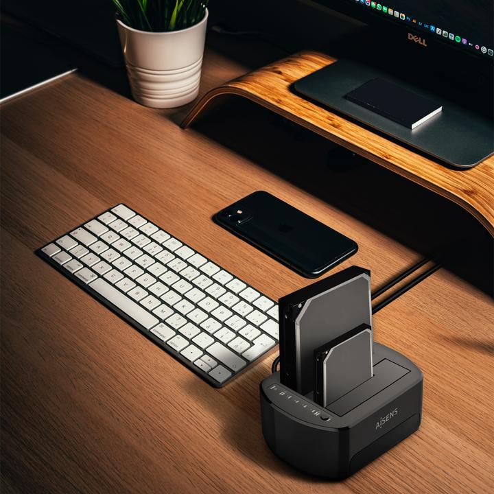 Immagine prodotto Aisens ESTACION DOCKING DOBLE ASDS-D03B SATA 2.5 3.5 A USB 3.0 3.1 GEN1 CLONE (3.5", 2.5")
