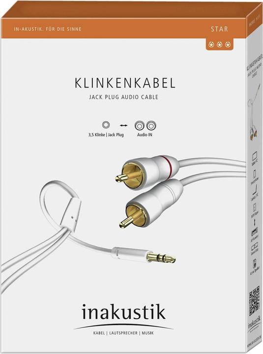 Produktbild Inakustik Star Stereo-Klinke – 2x RCA (1.50 m, Cinch, 3.5mm Klinke (AUX))
