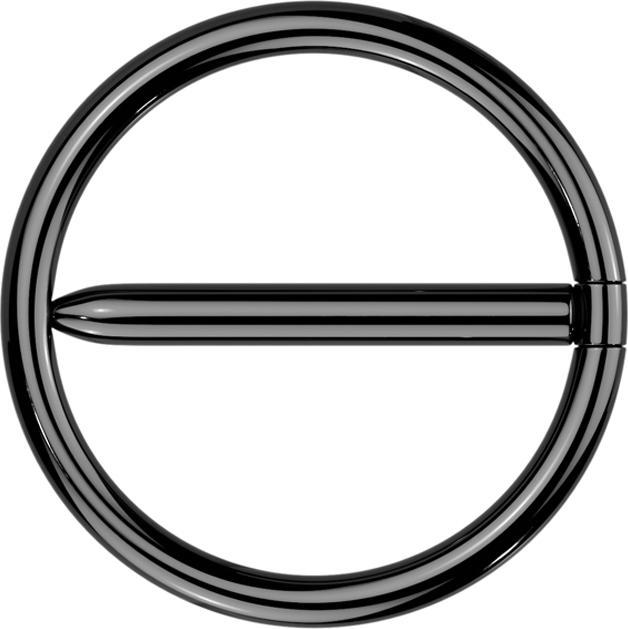 Star Piercing Segmentring Stab klappbar schwarz (ohne Messing, Titan G23)